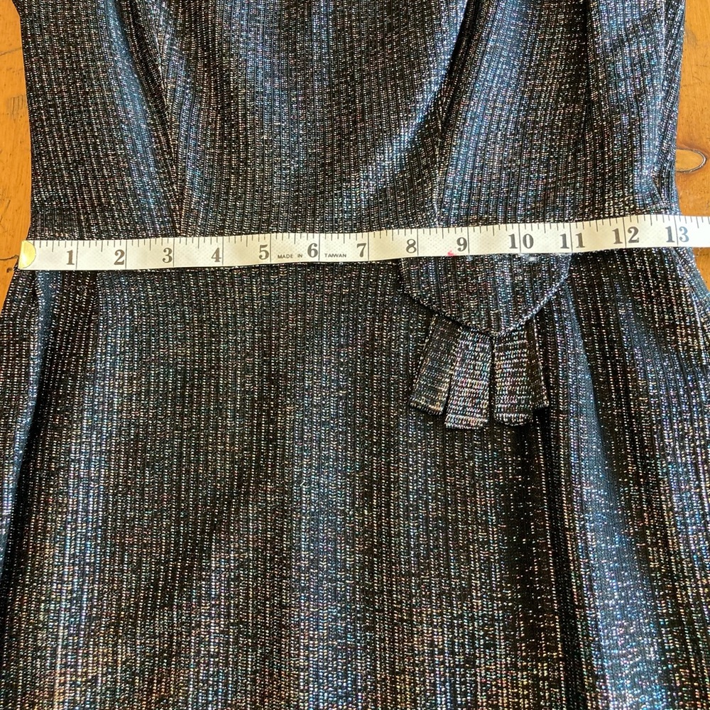 Vintage Black and Iridescent Fitted Cocktail Dress - Picture 10 of 14